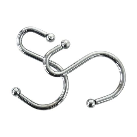 21 (45 off) FREE shipping. . Silver shower curtain hooks